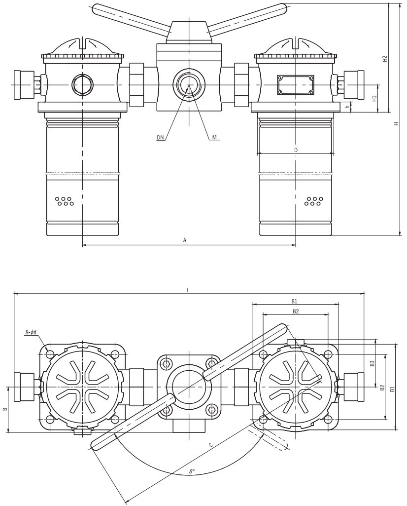 SRFA-400×20LY Duplex Tank Mounted Mini-type Return Filter