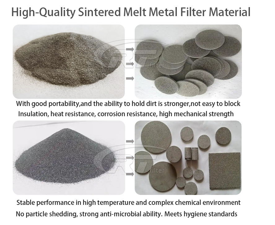 Sintered Titanium Metal Powder Microporous Filter Cartridge