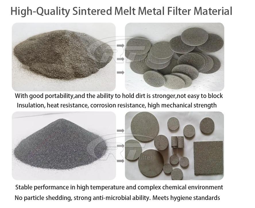 316L Stainless Steel Powder Sintered Titanium Tube Filter
